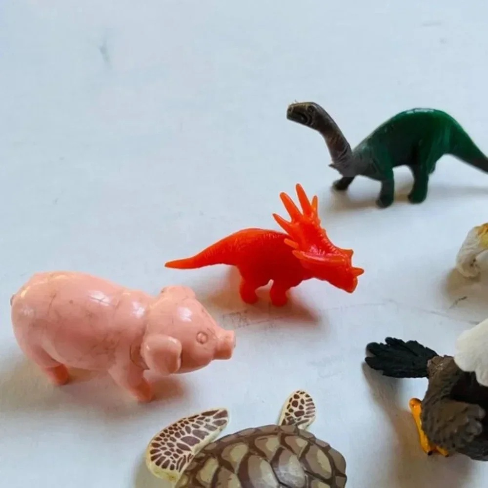 Assorted Animal Kids Toy 9 Pieces‎ Turkey Pig Frog Dinosaur Cat Turtle Learning